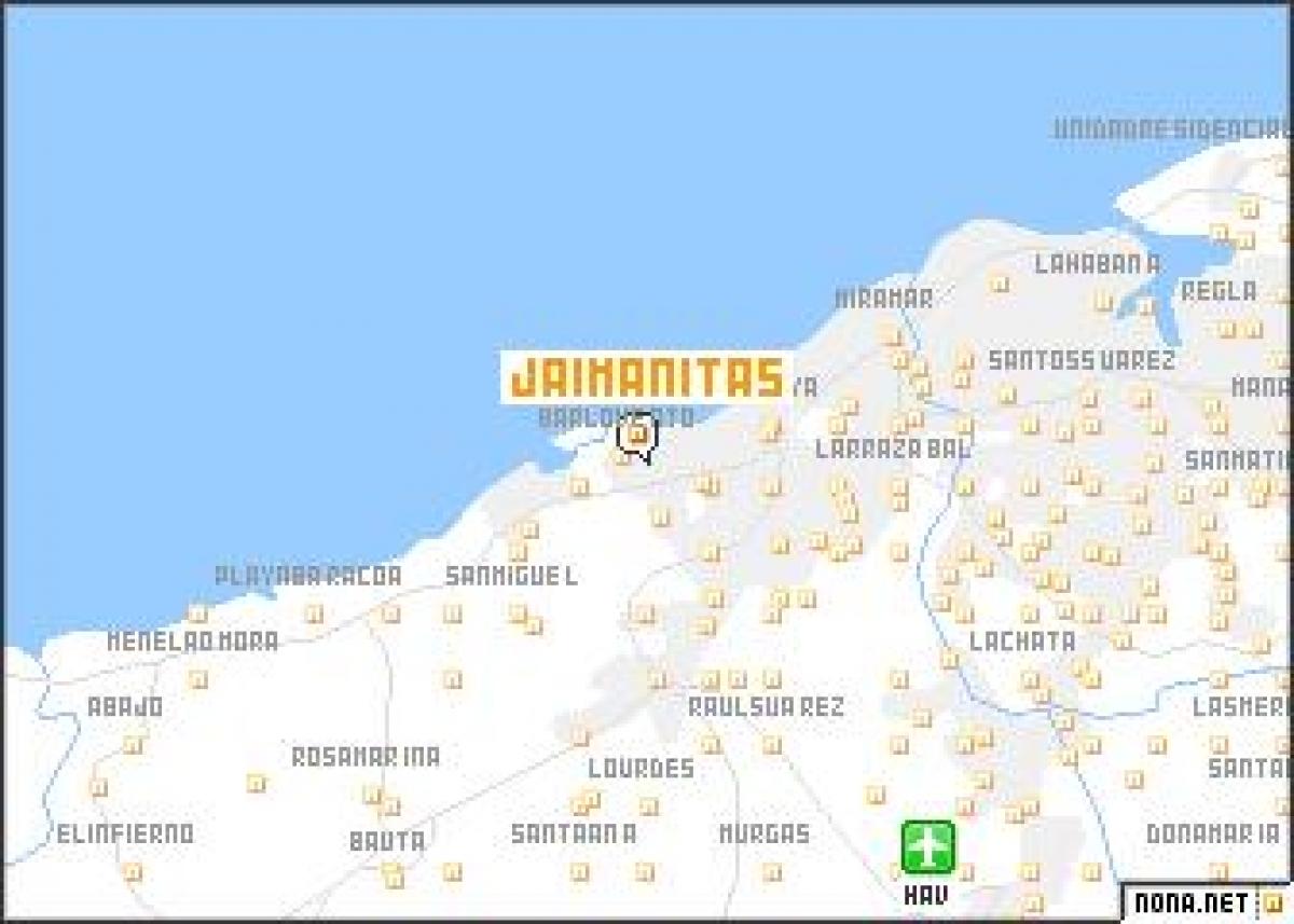 kaart van Cuba jaimanitas