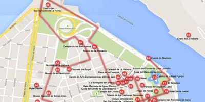 Wandelkaart van Havana