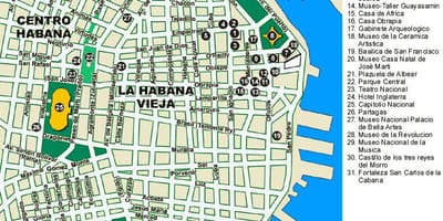 Kaart van de haven van Havana kaart