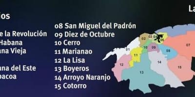 Kaart van regla Cuba